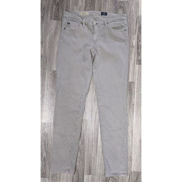 Adriano Goldschmied Womens Size 29 R Embroidered Ankle Grey Leggings Jeans - Picture 1 of 10